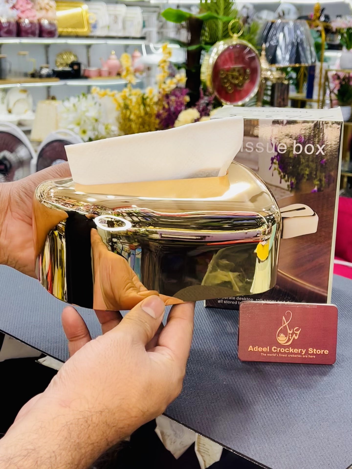 Premium Tissue Box Cover – Decorative Tissue Holder for Living Room & Bedroom Fits Tissues Parallel